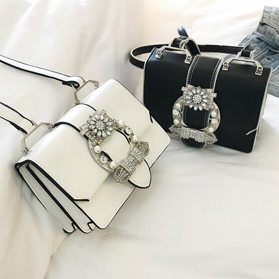 Fashion Designer Famous Bags For Women Designer Diamond Lock Bags Quality PU Leather Women Handbags Elegant Lady Shoulder Bags - Shayn.online